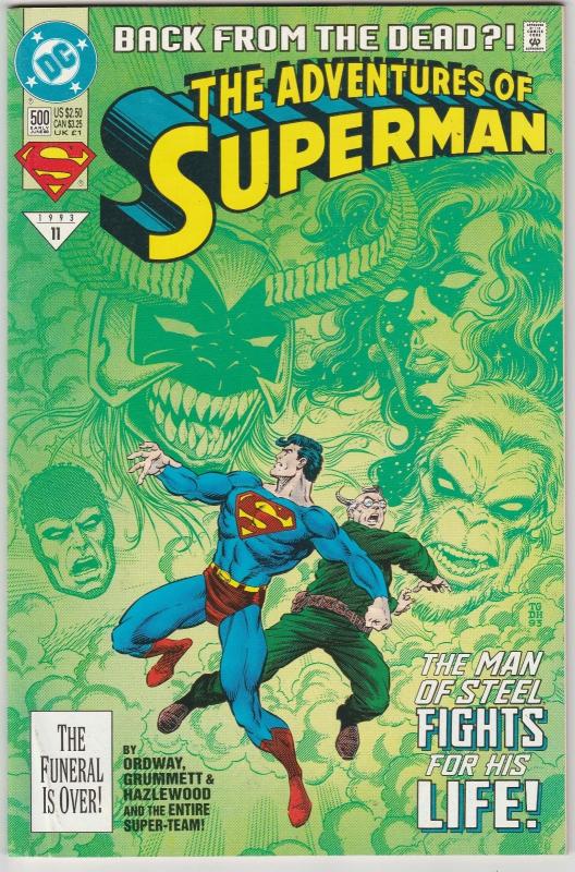 6 The Adventures of Superman DC Comic Books # 498 499 500 (500) 501 (501) TW41