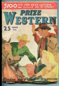 PRIZE WESTERN-#1-FALL 1946-PULP--SOUTHERN STATES PEDIGREE-vf