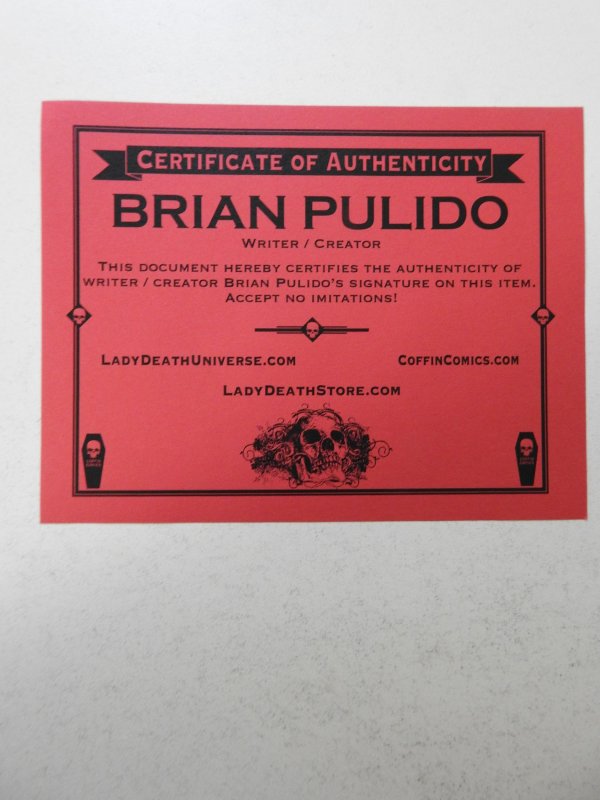 Lady Death: Dark Millennium #1 Naughty Edition NM Condition! Signed W/ COA!