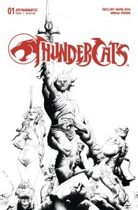 (2024) DYNAMITE THUNDERCATS #1 1:25 JAE LEE LINE ART VARIANT COVER