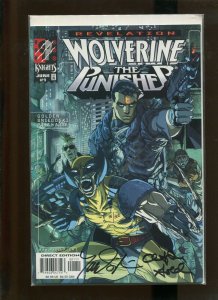 WOLVERINE/THE PUNISHER #1 (9.4) SIGNED BY GOLDEN, SNEGASKI, AND LEE!! 1999 