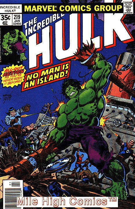 HULK  (1962 Series) (#1-6, #102-474, #600-635)(INCREDIBLE)(MV) #219 Good