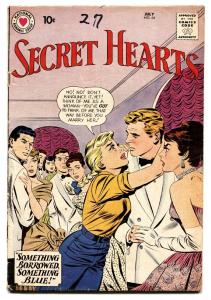 Secret Hearts #64 comic book 1960 spicy art DC Romance