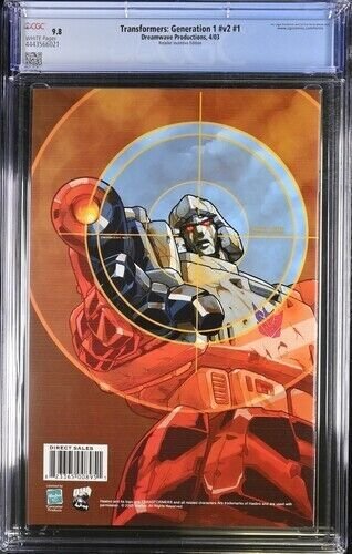 Transformers Generation 1 v2 #1 2003 Dreamwave CGC 9.8 Retailer Incentive