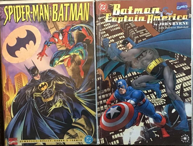 BATMAN DC SPIDER-MAN,CAPTAIN AMERICA  BY JOHN BYRNE MARVEL TEAM UPS VF/NM TPB 