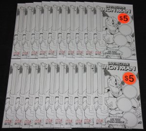 INVINCIBLE IRON MAN #1 - NEW YORK SPECIAL EDITION B&W VARIANT 20pc Comic Lot -C