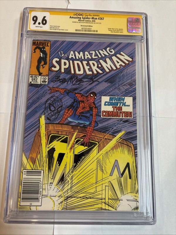 The Amazing Spider-Man (1985) # 267 (CGC 9.6 SS) Signed & Sketch Bob Mcleod