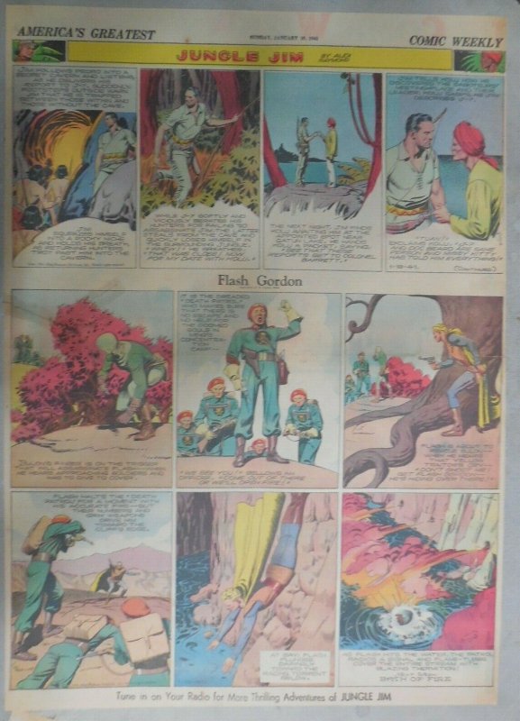 Flash Gordon Sunday by Alex Raymond from 1/19/1941 Large Full Page Size !