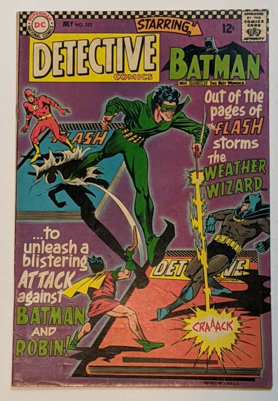 Detective Comics #353 (Jul 1966, DC) VG/FN 5.0 Weather Wizard appearance