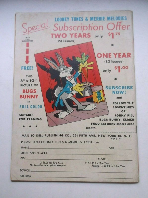 DELL: LOONEY TUNES AND MERRIE MELODIES #83, FEATURING: BUGS/PORGY, 1948, FN!!! 