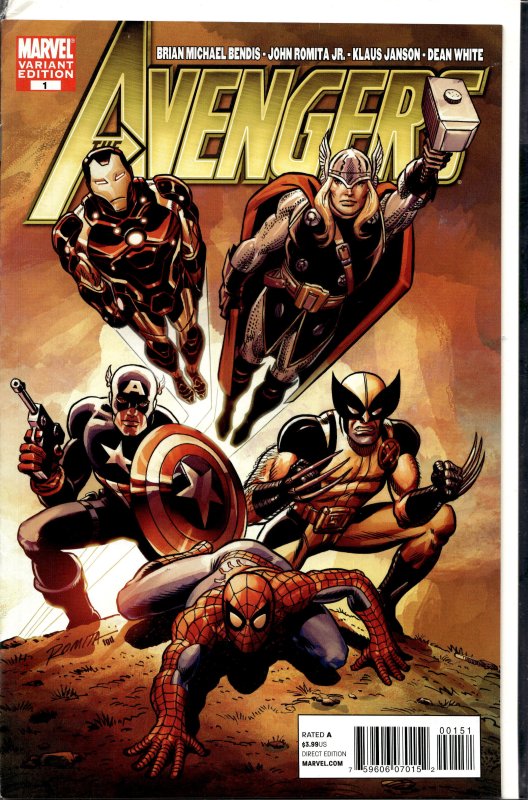 Avengers #1 Romita Sr. Cover (2010) The Avengers [Key Issue]