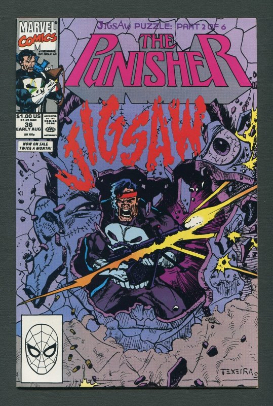 Punisher #36 / 9.2 NM-  Jigsaw  Part One August 1990