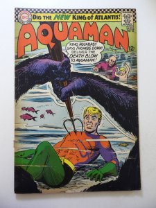 Aquaman #28 (1966) VG- Condition cover & cf detached at 1 staple, moisture stain