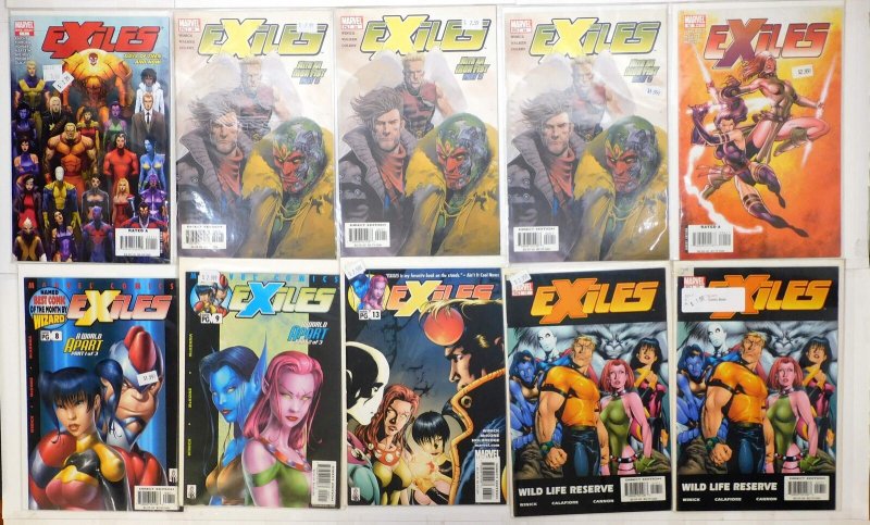 Exiles Lot 10 #8, 9, 13, 17 x2, 24 x3, 92, Days 1 2002 Marvel 1st Print Comics