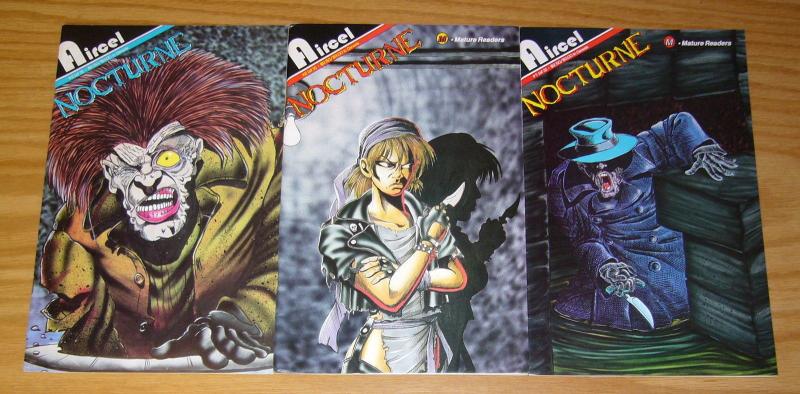 Nocturne #1-3 VF complete series - aircel comics set lot 2 hideous vigilante