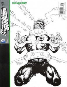 Green Lantern New Guardians #12 Black & White Sketch Variant DC Comic Book