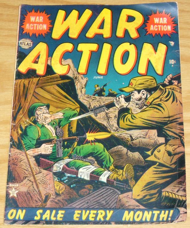 War Action #3 VG june 1952 - korean war - golden age atlas comics