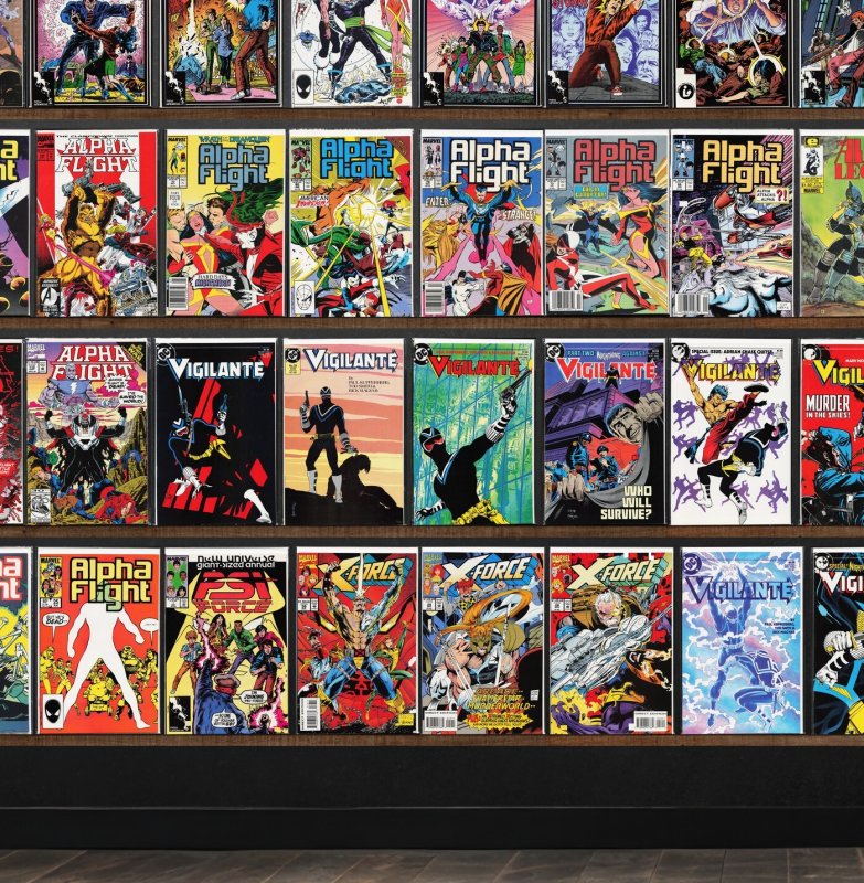 Huge Lot 150+ Comics with Alpha Flight, Alien Legion, Vigilante & More!