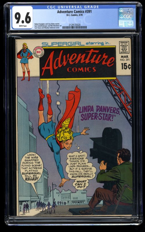 Adventure Comics #391 CGC NM+ 9.6 White Pages DC Superman