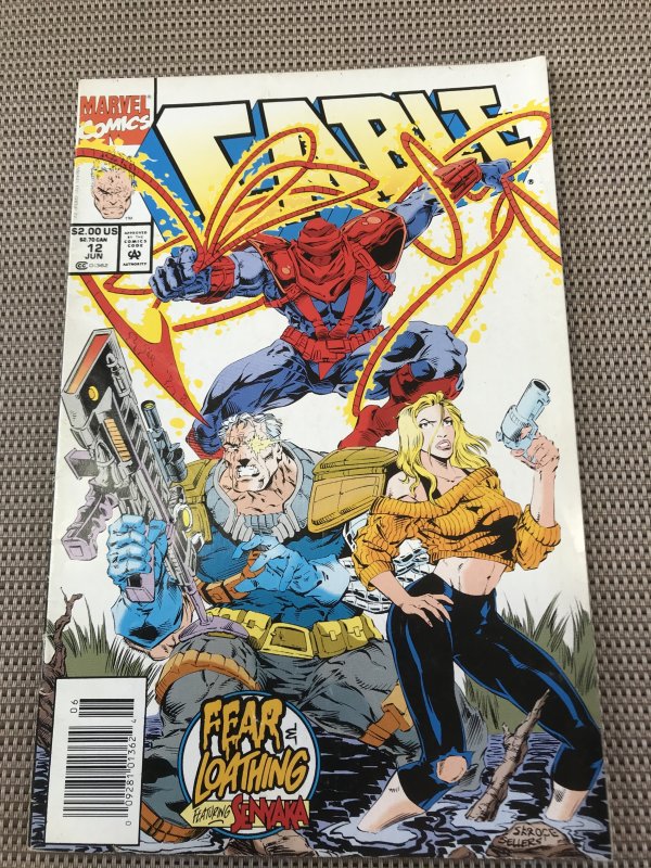 CABLE #12 newsstand : Marvel comics June 1994 VG; Senyaka, Scott Loboell art