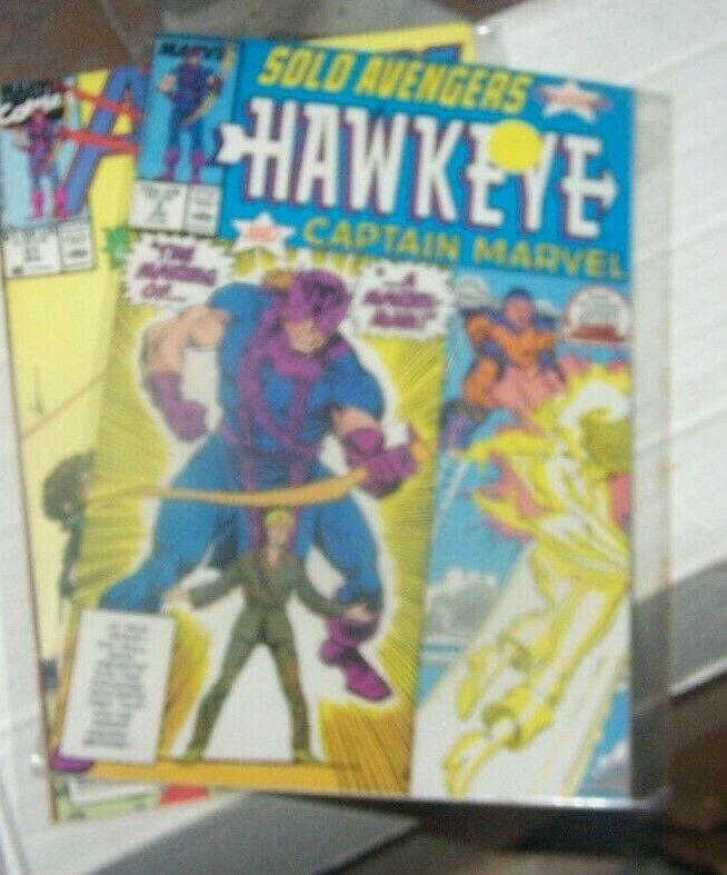 solo avengers # 2 jan 1988 marvel hawkeye and captain marvel