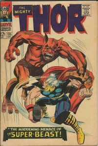 Thor #135 ORIGINAL Vintage 1966 Marvel Comics 2nd High Evolutionary 1st Mjolnir