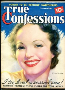 True Confessions Magazine November 1936- Sylvia Sidney- Girl Trap