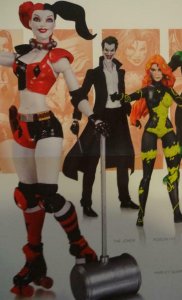 NEW 52 ACTION FIGURES  Promo Poster, 11 x 17, Harley Quinn, Joker, 2014, DC, 353