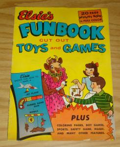 Elsie's Funbook #1 GD borden company activity book cut out toys and games