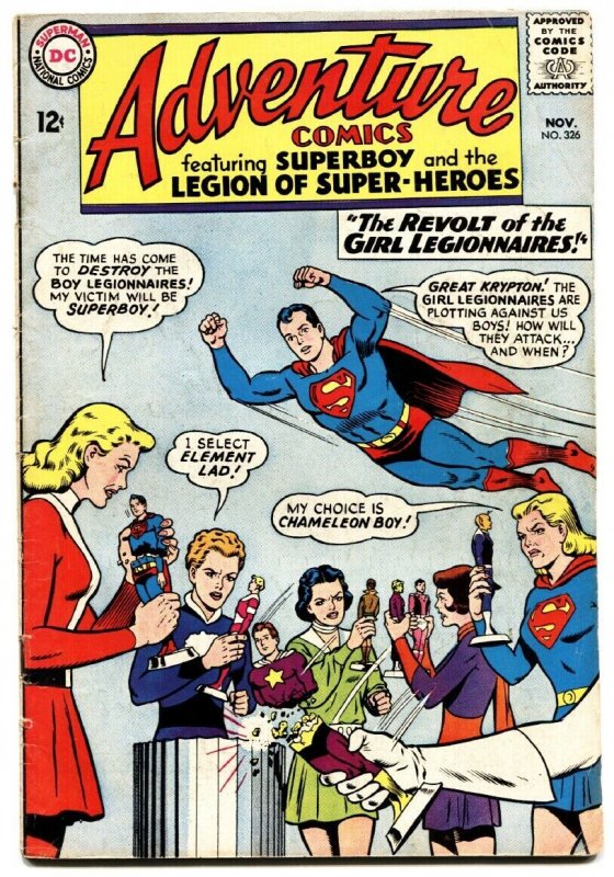 ADVENTURE COMICS #326 1964-12 cent silver age-LEGION SUPER HEROES-vg