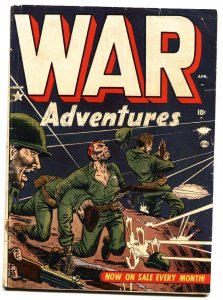 War Adventures #3 1952-Atlas-battle cover-violent war comic book