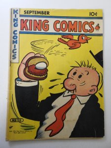 King Comics #125 GD Condition moisture stain, centerfold detached