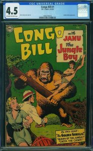 Congo Bill #1 (1954) CGC 4.5 VG+