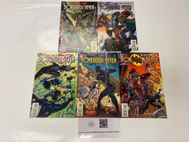 5 Sovereign Seven DC comic books #3 6 7 8 10 14 LP5