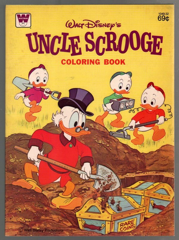 Uncle Scrooge Coloring Book 1978-Walt Disney-69¢ cover price-unused-VF/NM 