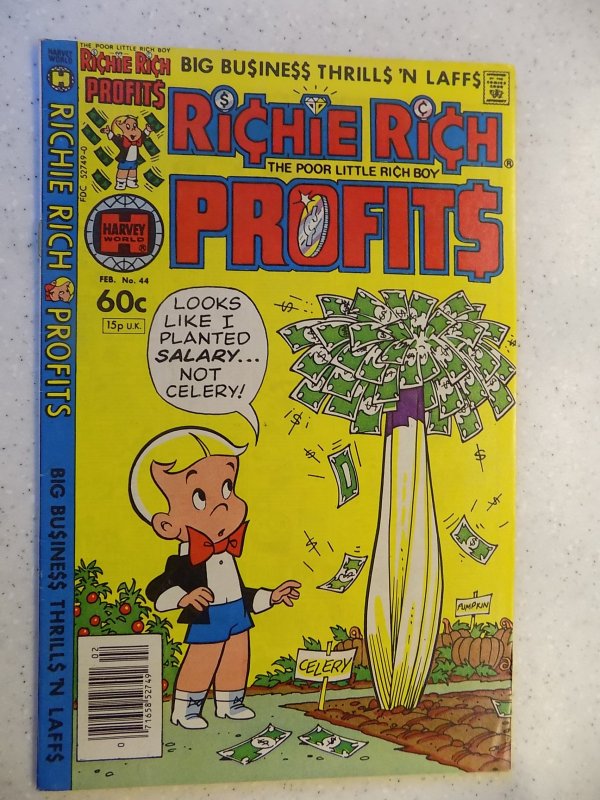 RICHIE RICH PROFITS # 44 HARVEY CARTOON ADVENTURE FUNNY