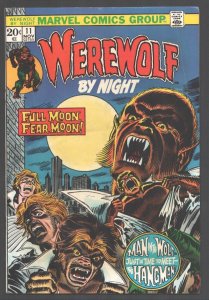 Werewolf By Night #11  1973 - Marvel  -VG - Comic Book