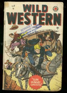 WILD WESTERN #6 1949--KID COLT-BLAZE CARSON--DR WERTHAM VG