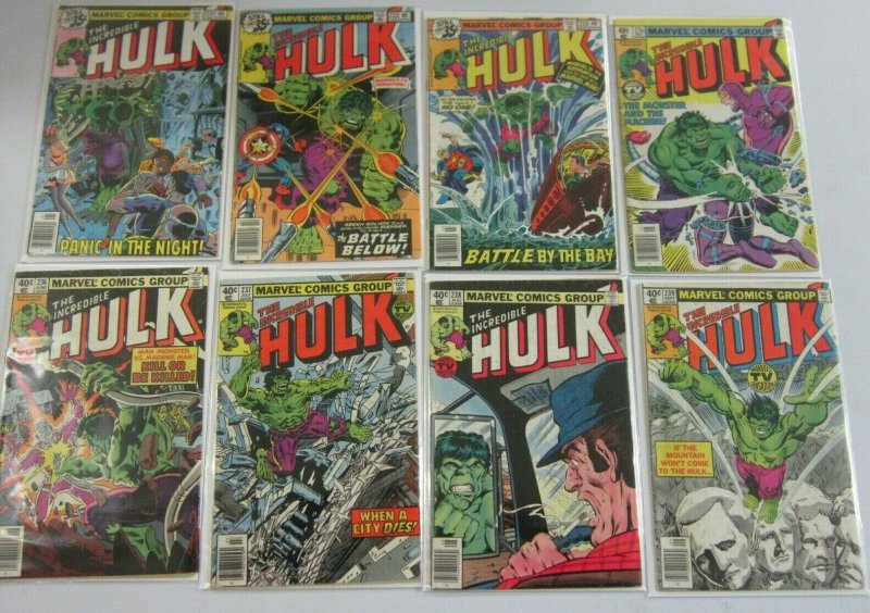 Hulk comic lot from #201-249 42 different books average 4.0 VG (1976-80)