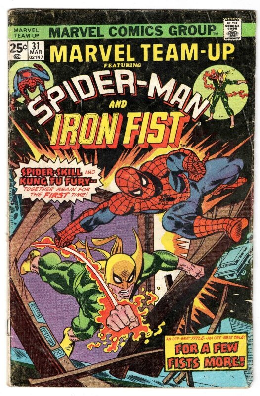 Marvel Team-Up #31 VINTAGE 1975 Marvel Comics Spiderman Iron Fist