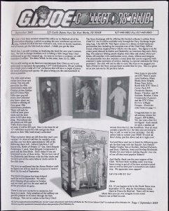 GI JOE COLLECTORS CLUB Magazine/Comic — September 2005 Issue Fun Publications F