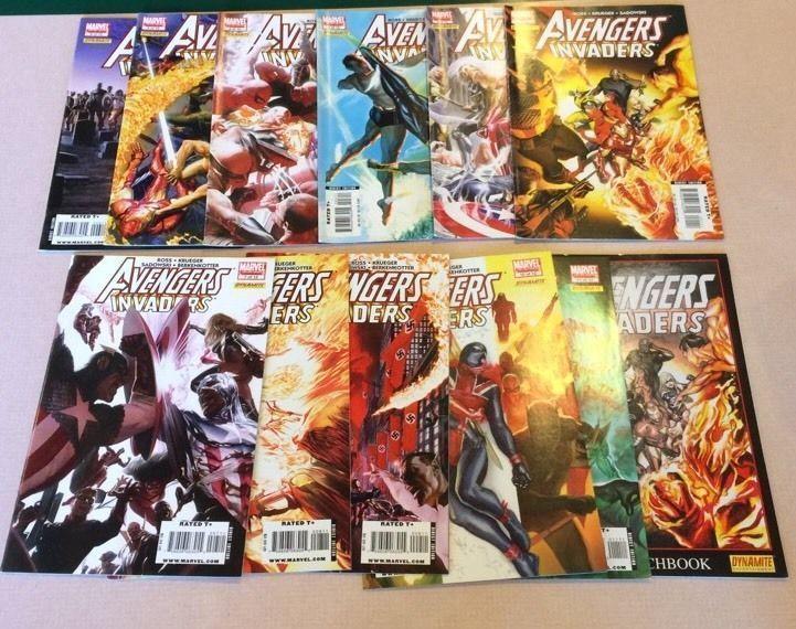 Avengers Invaders 1-11 No 12 Plus Sketch Book Alex Ross