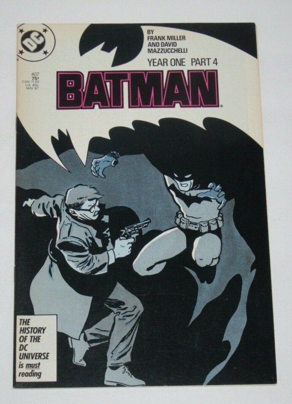 Batman #407 Year One Frank Miller 1987 DC Comics VF