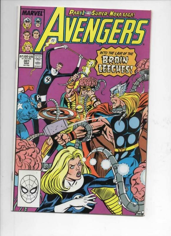 AVENGERS #301, VF/NM, Fantastic Four, Brain Leeches, 1963 1989, Marvel