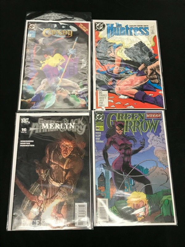 DC HEROINES 4PC LOT (VF) BLACK CANARY!! HUNTRESS!! 1989-2009