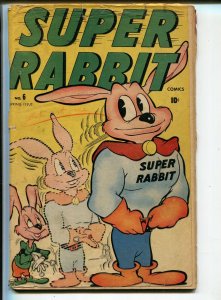 Super Rabbit #6 1946-Timely-Super Rabbit-superhero transformation-origin-G