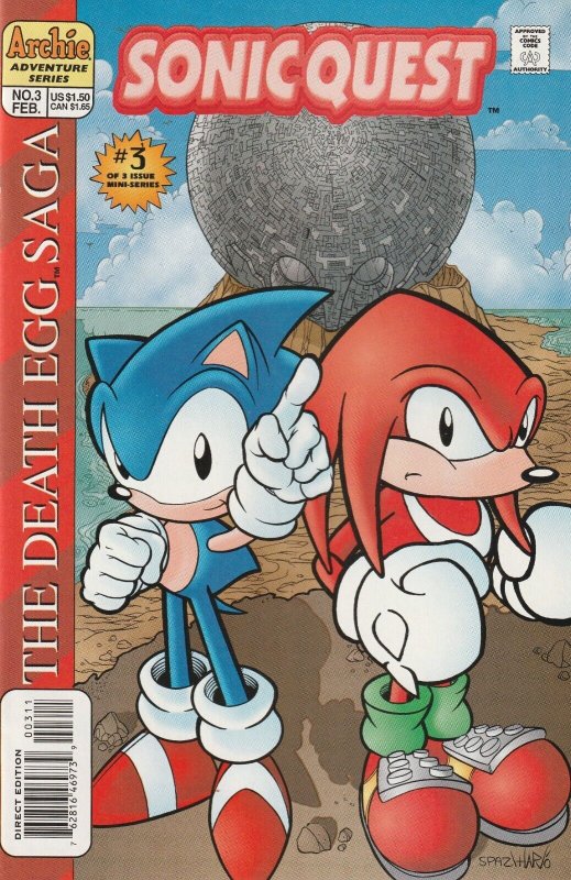 Sonic Quest # 3 of 3 Cover A NM Archie 1996 [A1]