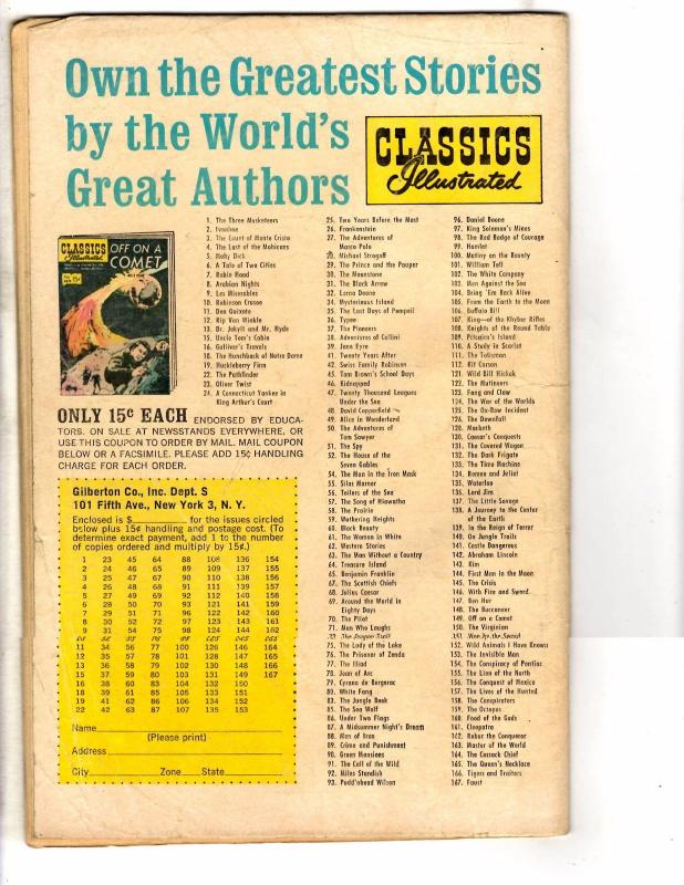 4 Classics Illustrated Gilberton Comics 42 (167) 57 (166) 64 (169) 153 (167) DK1