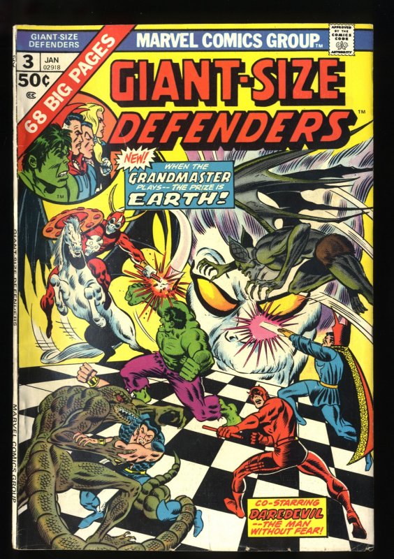 Giant-Size Defenders #3 FN- 5.5 1st Korvac! Daredevil Grandmaster!