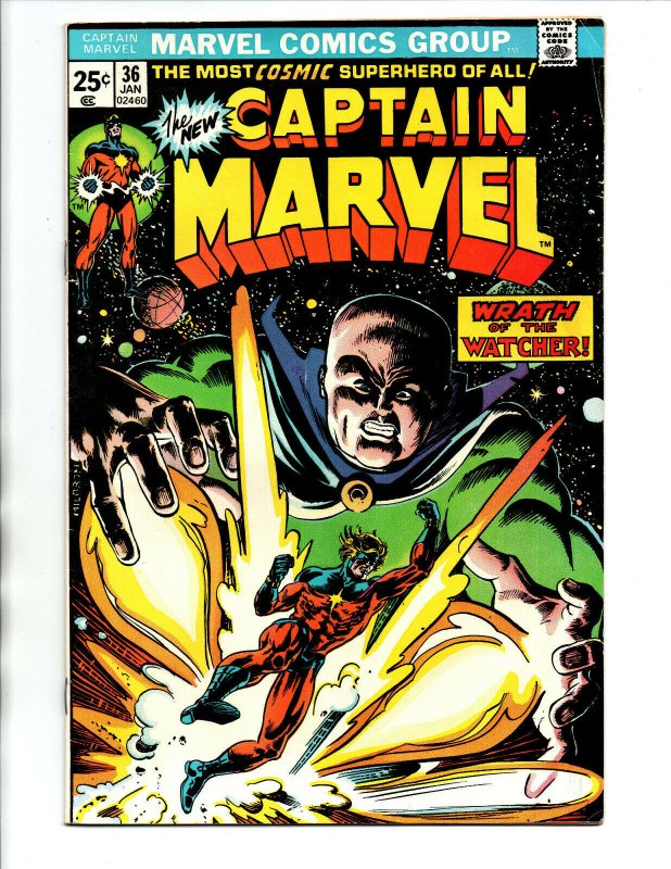 Captain Marvel #36 - the Watcher - 1975 - VF